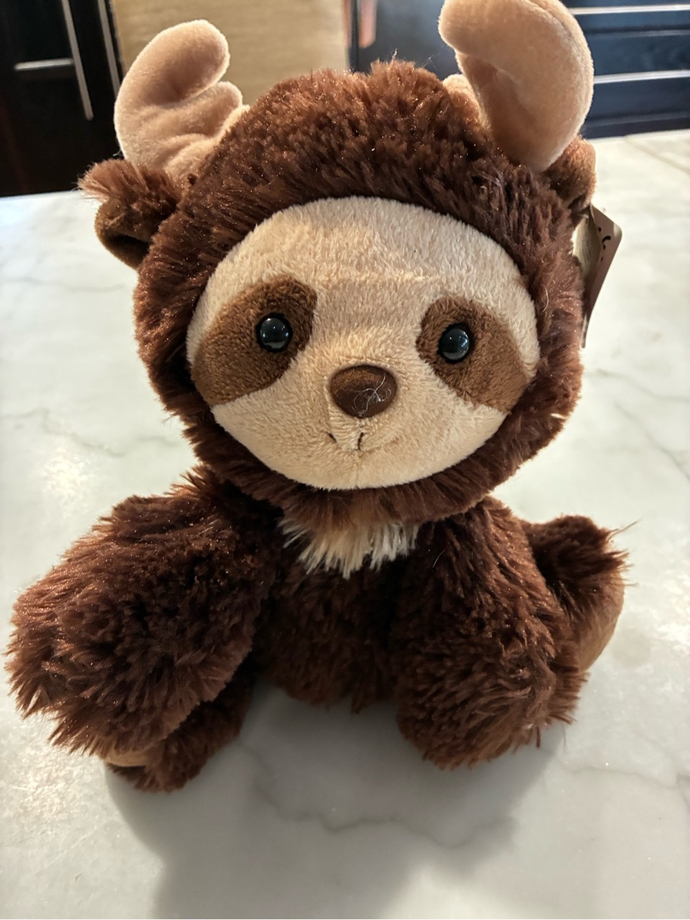 Aurora Lil Moose Brown Plush Stuffed Animal with Antlers Small 6-14 in